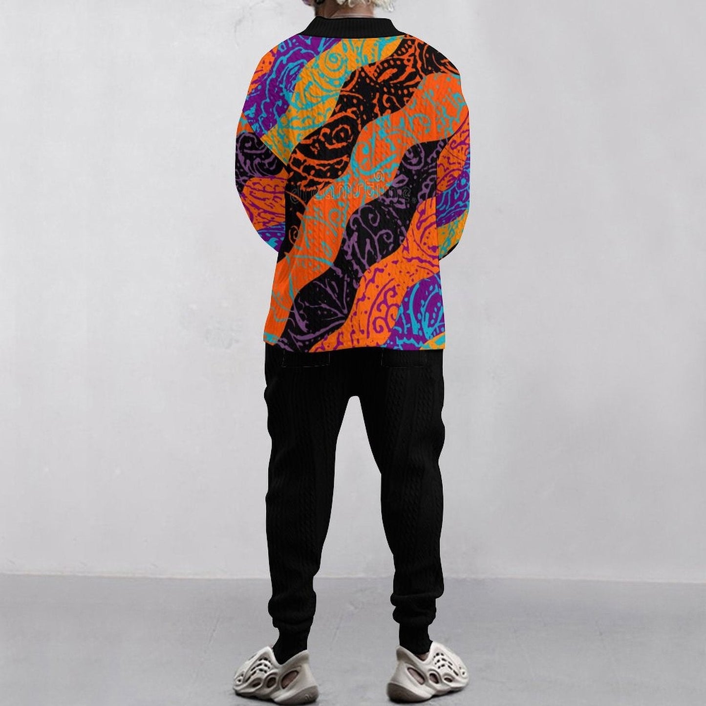 Herren Sommeroutfit mit Palmen Motiv Jogginghose Atmungsaktiv