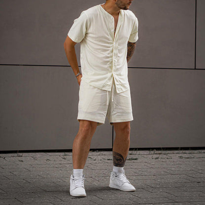 Herren Sport-Set Kurzarm-Shirt und Shorts Atmungsaktiv