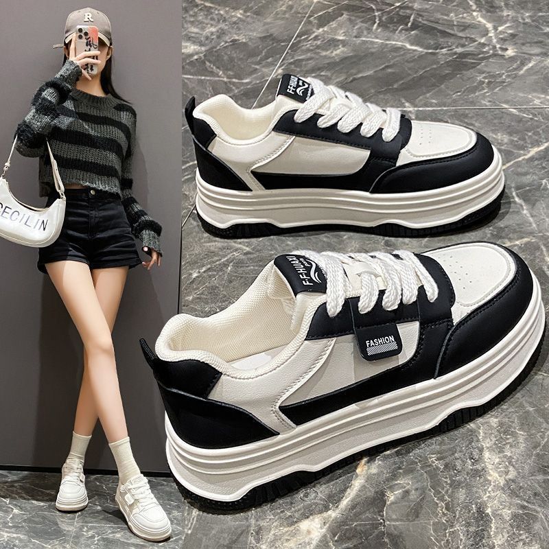 Damen Sneaker Plattform Trendig Modisch Hoch