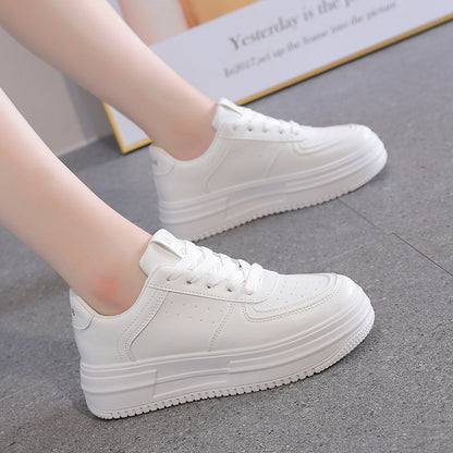 Damen Plateau Sneaker Elegant Komfortabel Weiße Sneakers