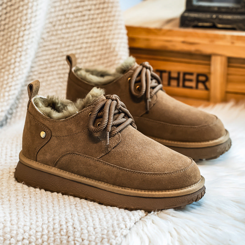 Damen Winterstiefel Bequem Warm mit Plüschfutter