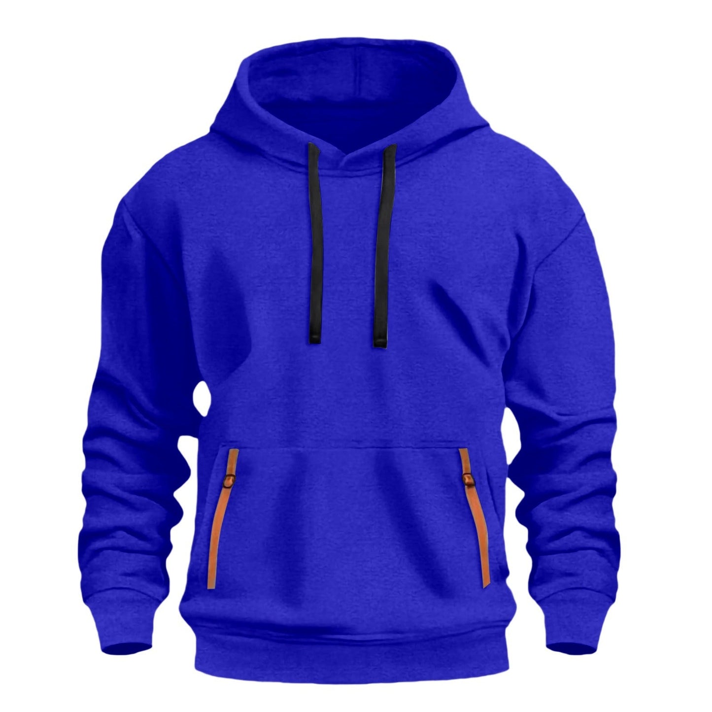 Herren Kapuzenpullover Warm mit Reißverschlusstaschen Modern