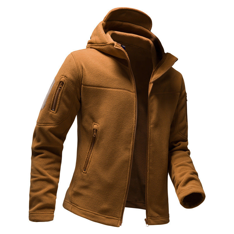 Herren Fleecejacke Kapuze Funktionsjacke Warm
