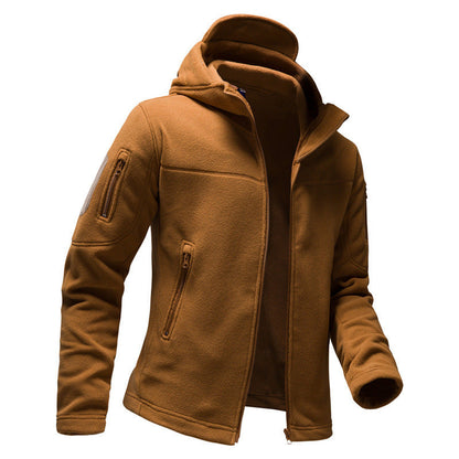Herren Fleecejacke Kapuze Funktionsjacke Warm