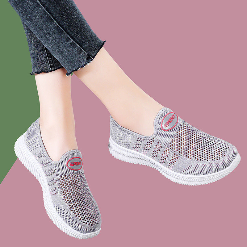Damen Slip-On Schuhe Bequem atmungsaktiv Freizeit