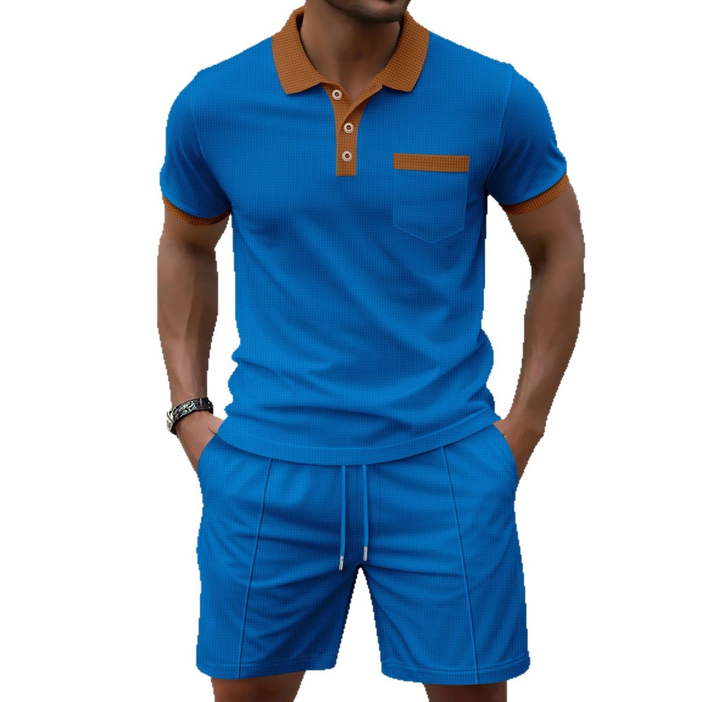 Herren Sportset Polo-Shirt und Shorts Sommer