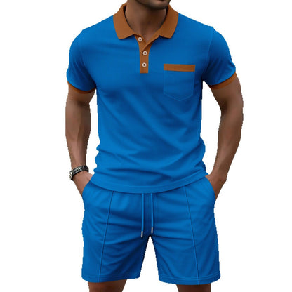 Herren Sportset Polo-Shirt und Shorts Sommer