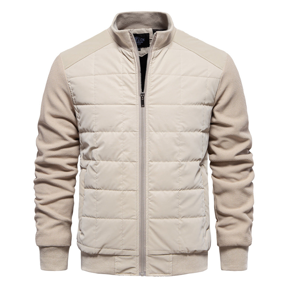 Herren Steppjacke Sportlich Reißverschluss Warm