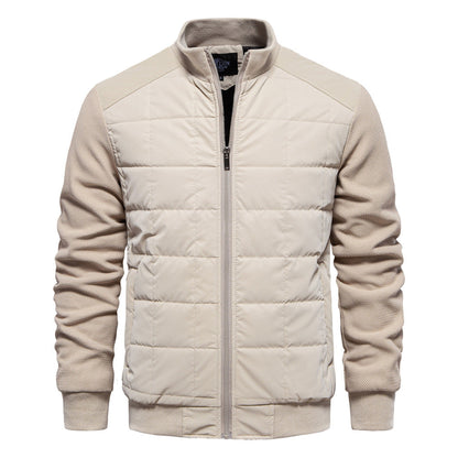 Herren Steppjacke Sportlich Reißverschluss Warm