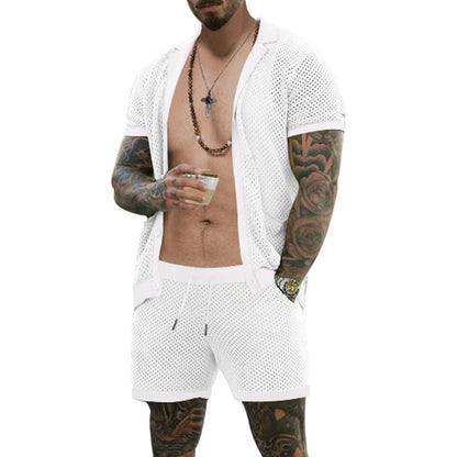 Herren Sportoutfit Sommer Leicht Netzhemd Berlin Style