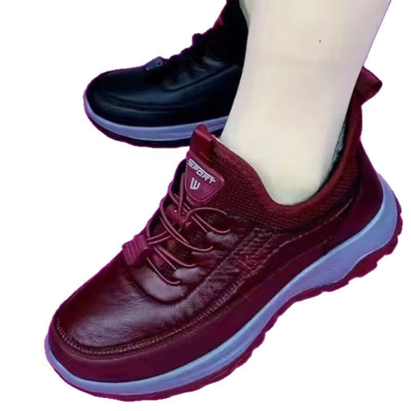Damen Schnürsneaker Sportlich Bequem Laufsohle