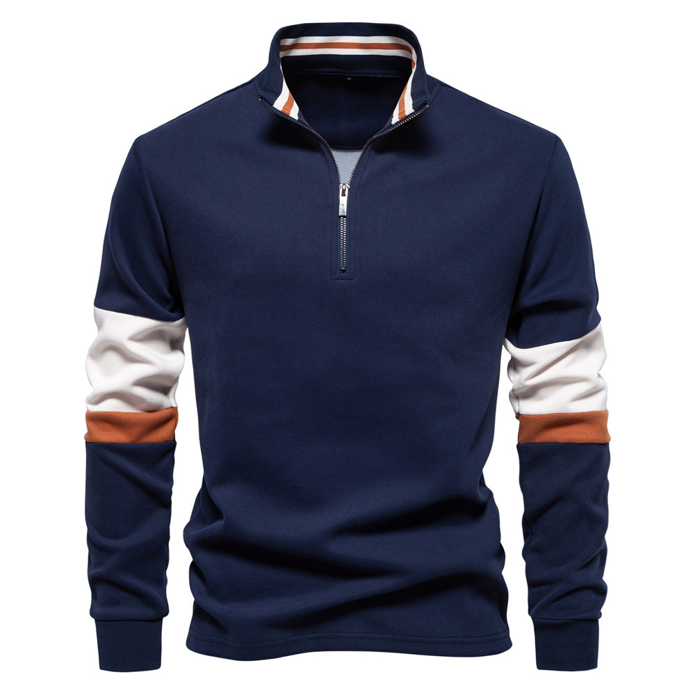 Herren Pullover Stehkragen Sportlich Modern
