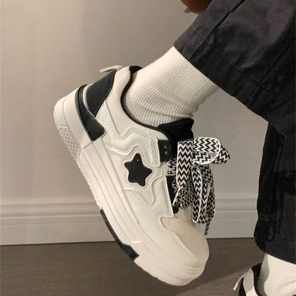 Damen Sneaker Sportlich Rutschfest Schnürsenkel