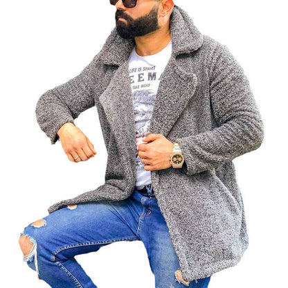 Herren Winterjacke Teddyfell Weich Warm