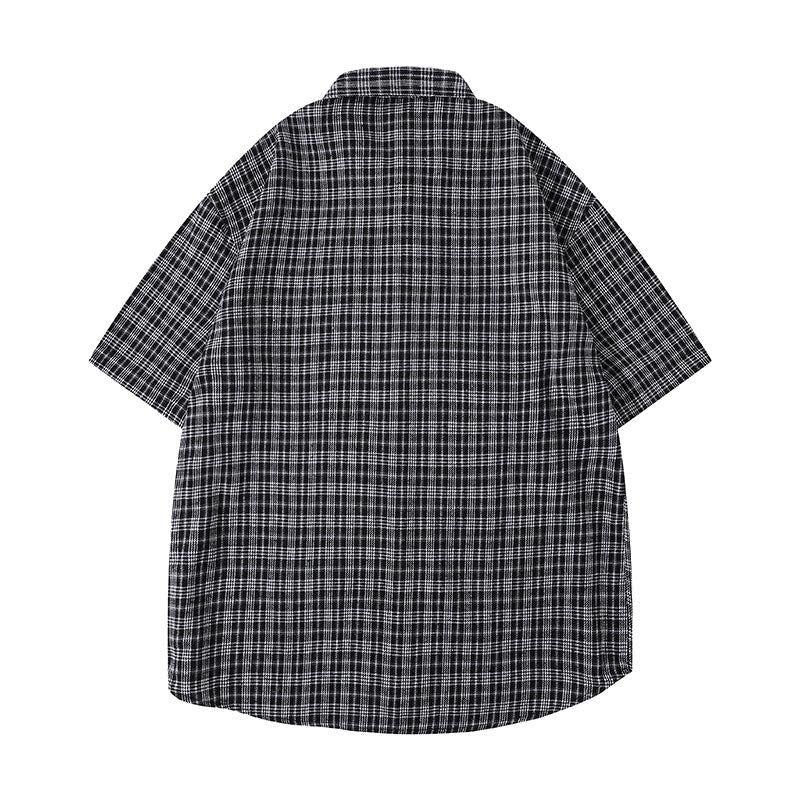 Herren Karo-Hemd Oversized Lässig Modern