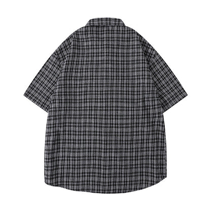 Herren Karo-Hemd Oversized Lässig Modern