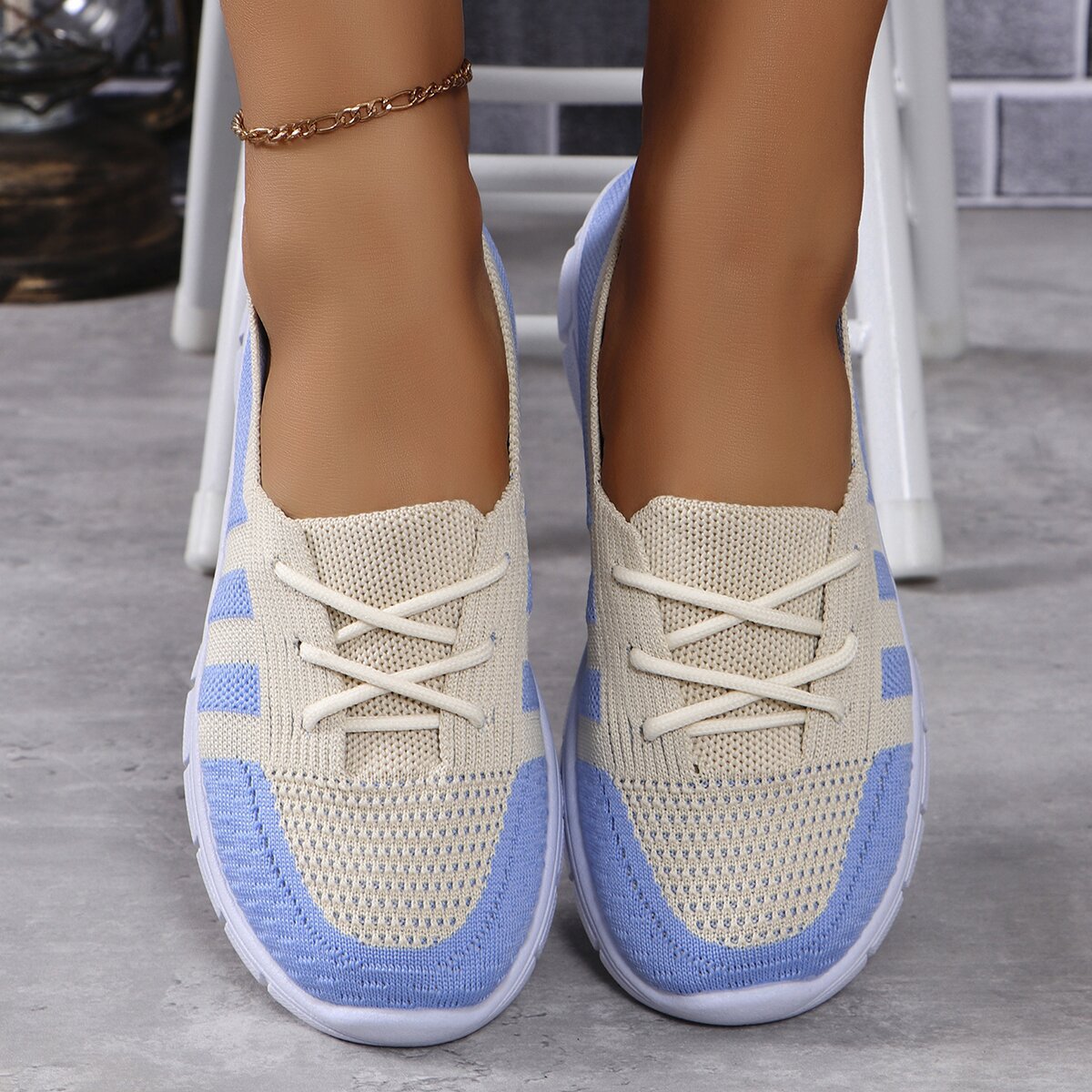 Damen Sneaker Sportlich atmungsaktiv Flexibel Laufschuhe