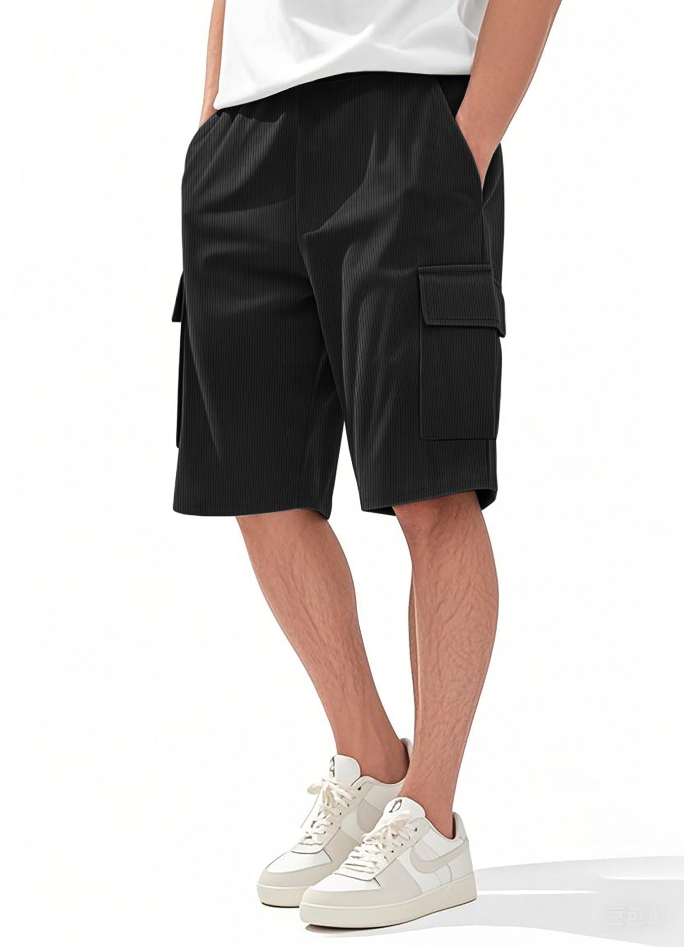 Herren Cargo Shorts Modern Streifen Design Praktisch
