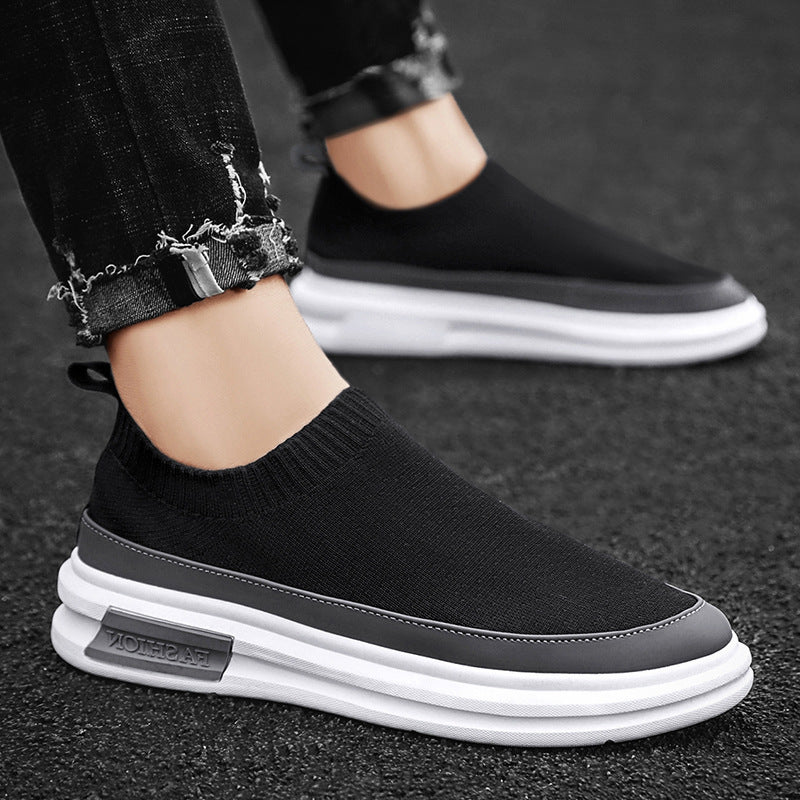 Damen Sneaker Strick Bequem Rutschfest Flexibel