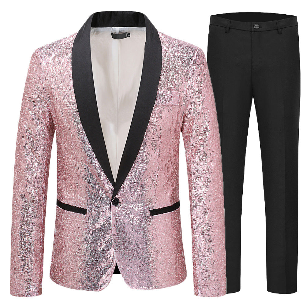 Herren Paillettenanzug Glitzernd Party Anzug