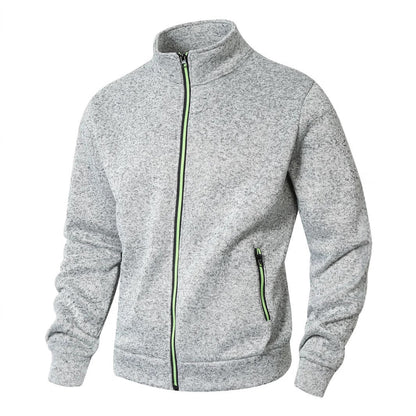 Herren Sportjacke Modern Reißverschluss Hoher Kragen