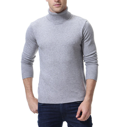 Herren Pullover Rollkragen Feine Baumwolle Eleganter Stil