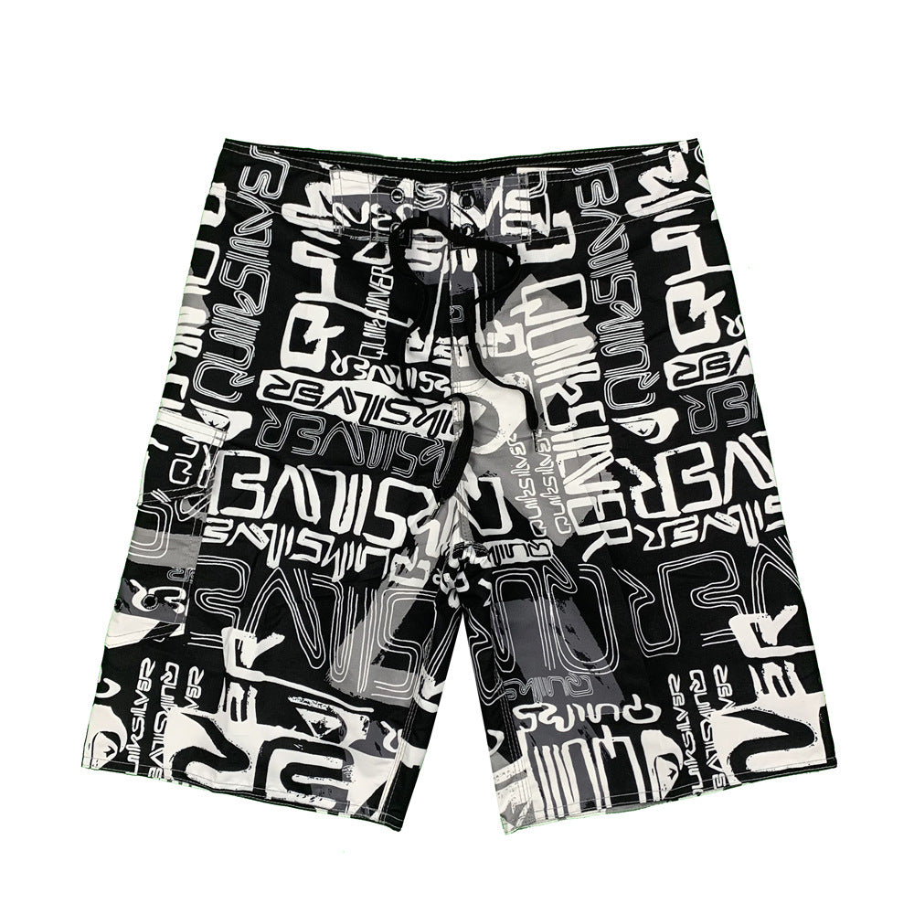 Herren Badeshorts Elastisch Mit Grafikdesign