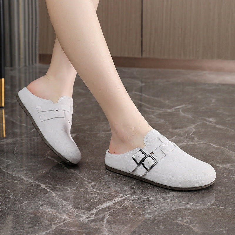 Damen Clogs Bequem Schnallen Schuhe Modern