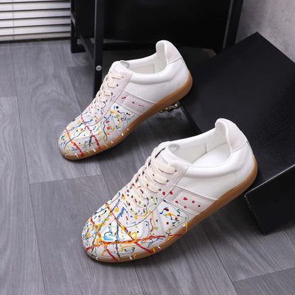 Damen Sneaker Trendy Spritzmuster Designer Schuhe