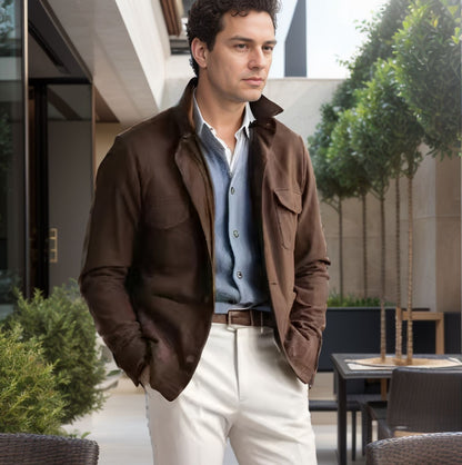 Herren Funktionsjacke Wasserdicht mit Kragen und Taschen - BerlinGlamour