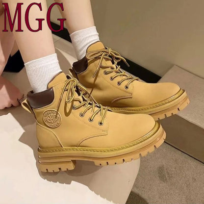 Damen Schnürstiefel Robust Rutschfest Winterstiefel Schwarz - BerlinGlamour