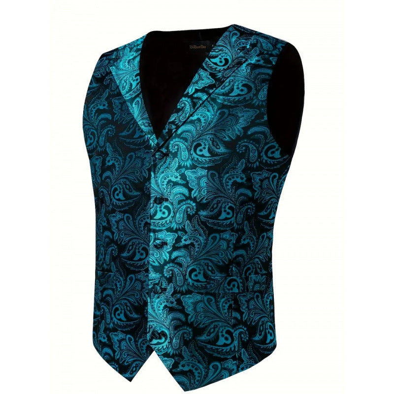 Herren Weste Elegant Paisley Muster Modern