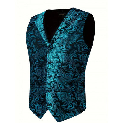 Herren Weste Elegant Paisley Muster Modern
