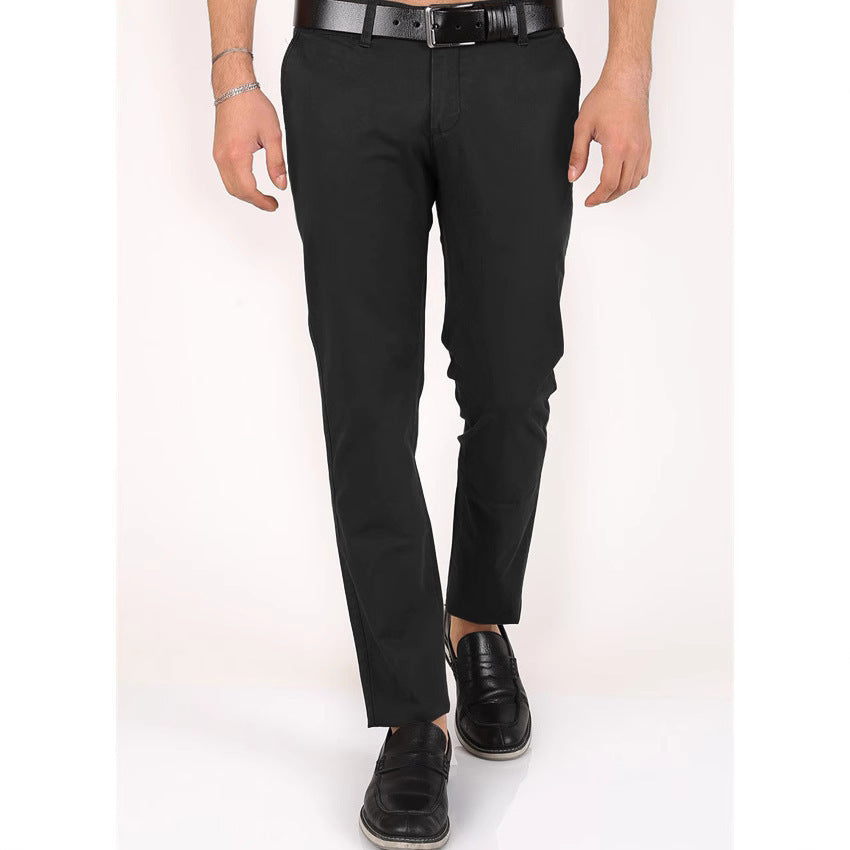 Herren Chino Hose Slim Fit Elastisch Bügelfrei