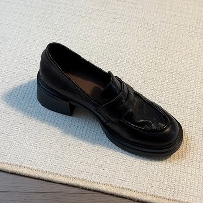 Damen Loafers Moderner Blockabsatz Elegante Schuhe - BerlinGlamour