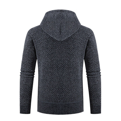 Herren Steppjacke Warm Kapuzenjacke Reißverschluss