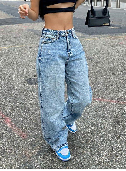 Damen Cargo Jeans Bequem Funktional