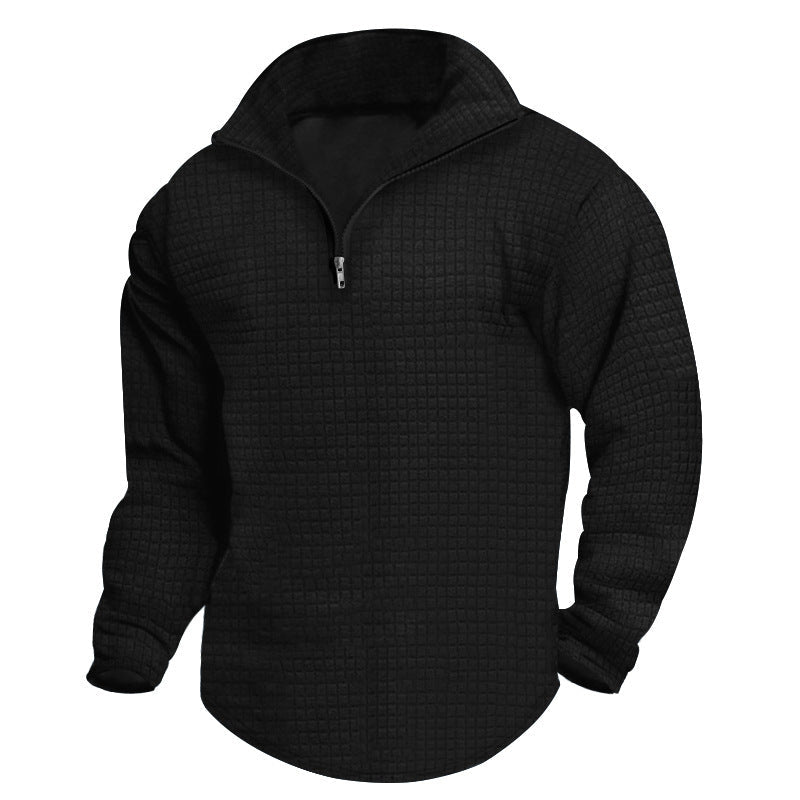 Herren Pullover Wärmeisoliert Struktur Optik Kragen