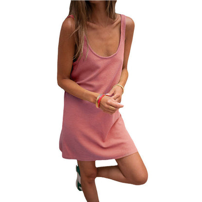 Damenkleid Elegantes Rippkleid Tiefes Dekolleté Modern