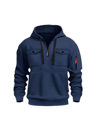 Funktionspullover Herren Warm mit Taschen Outdoor