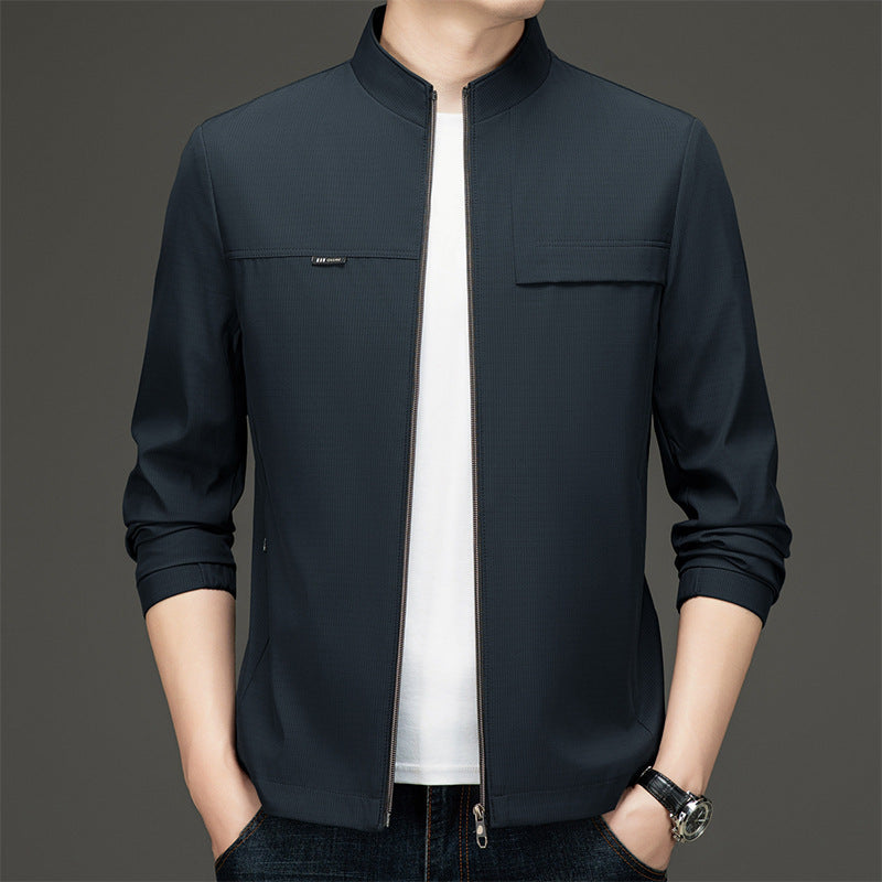 Herren Übergangsjacke Sportlich Elegant Stehkragen