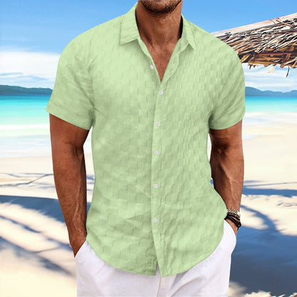 Herren Sommerhemd Modern Strukturiert Berlin Style