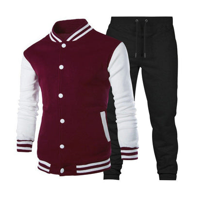 Herren Bomberjacke Sportlich Elastisch Jogginghose Style
