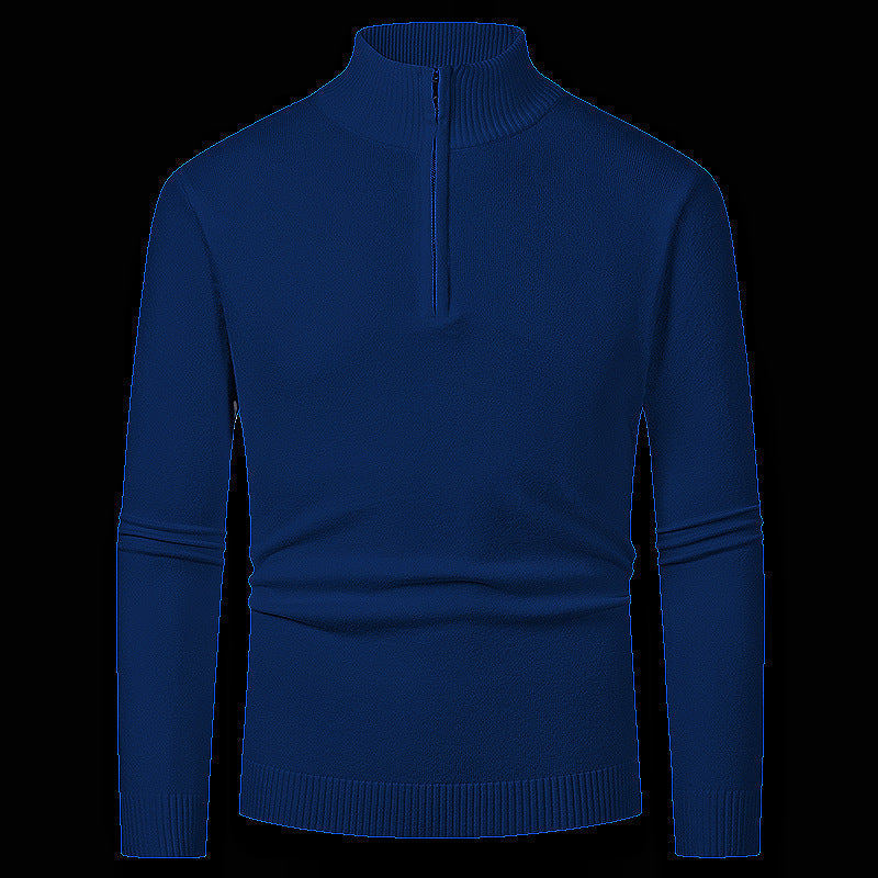 Herren Pullover Reißverschluss Kragen Warm Modern