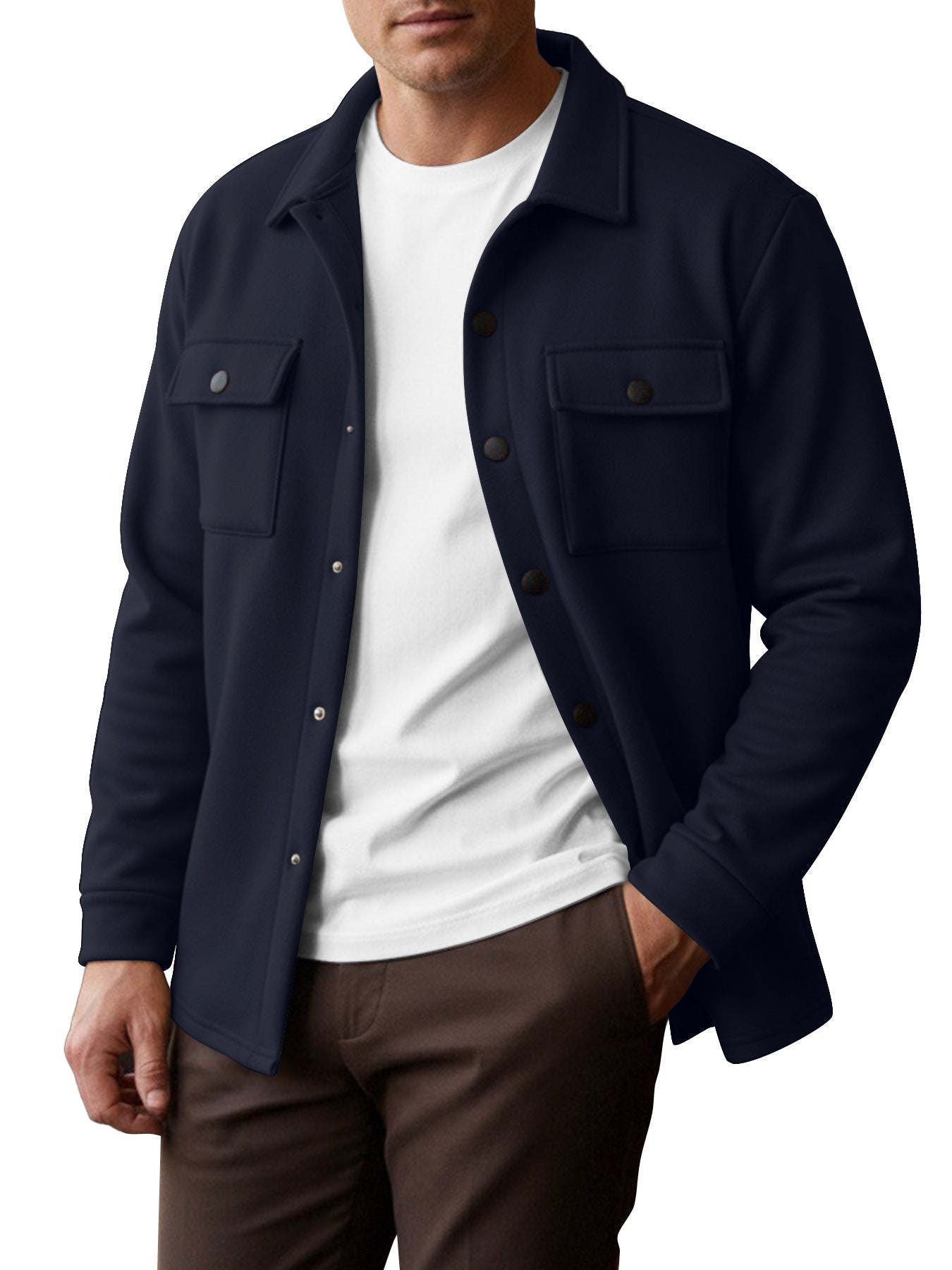 Herren Hemd Freizeit Verschließbare Brusttaschen Modern