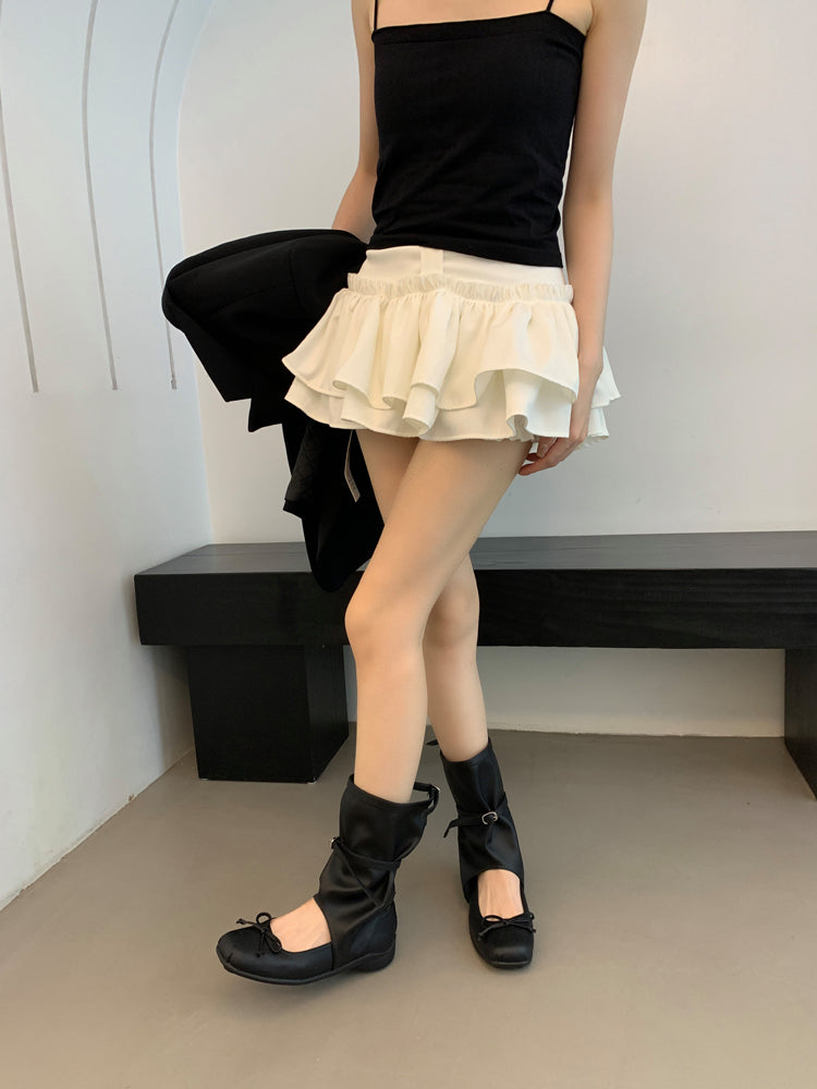 Damen Ballerinas Elastisch Schleifenakzent Modisch