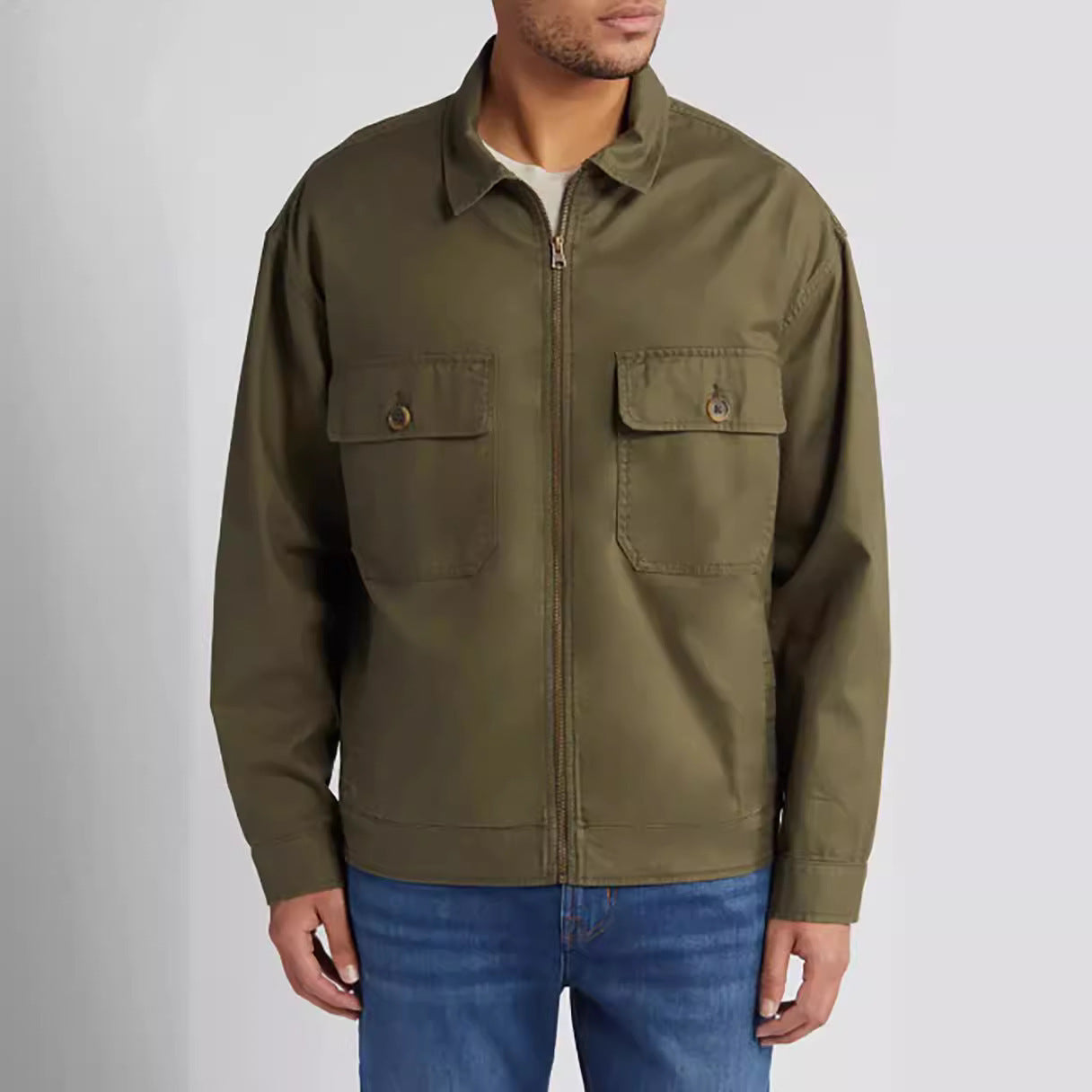 Herren-Utility-Jacke Modern Praktisch Mit Vielen Taschen