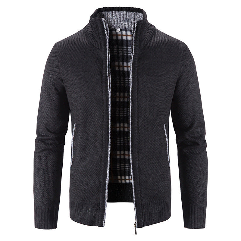 Herren Strickjacke Warm Isoliert Winterjacke Modern