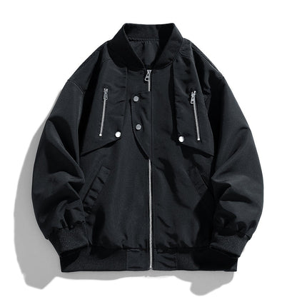 Herren Bomberjacke Modern Urban Style Funktionale Taschen