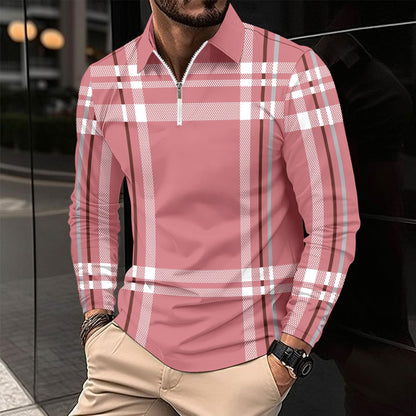 Herren Langarmshirt Modern Karomuster Berlin Style